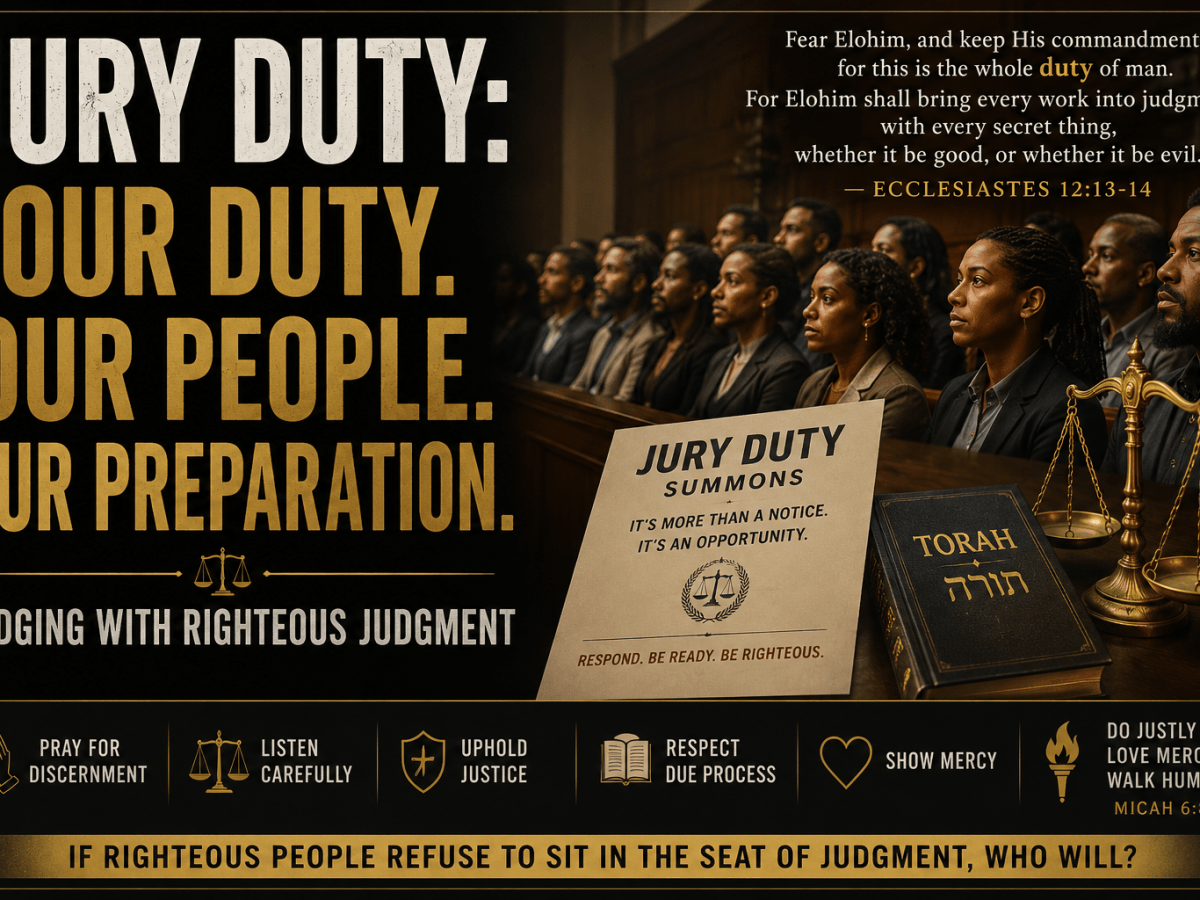 If Righteous People Refuse Jury Duty, Who Will Judge&nbsp;Justly?