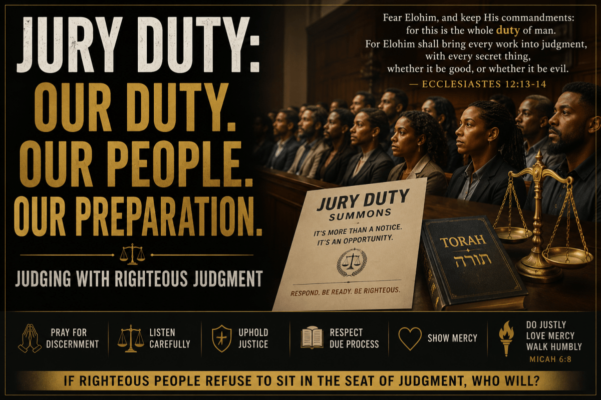 If Righteous People Refuse Jury Duty, Who Will Judge&nbsp;Justly?