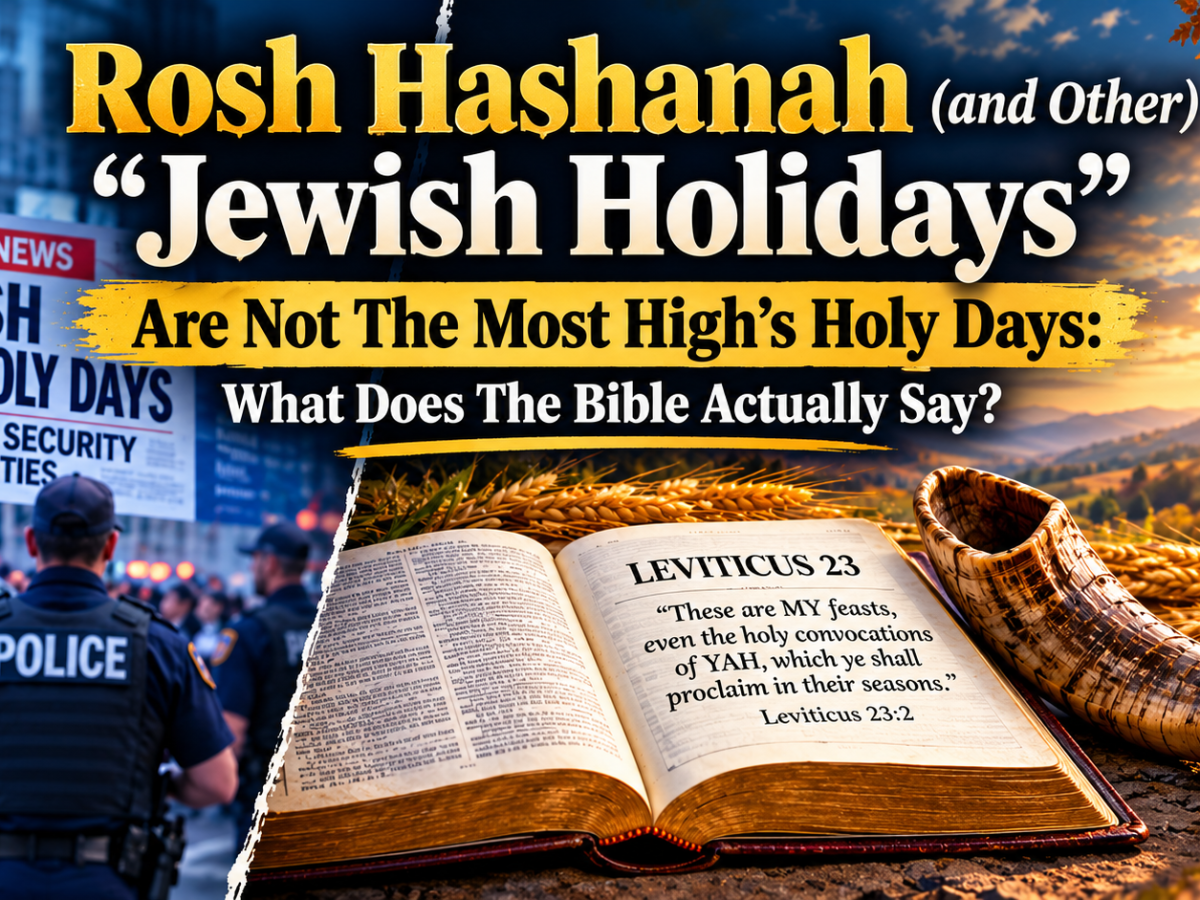 Rosh Hashanah (and other) “Jewish Holidays” Are Not The Most High’s Holy Days: So, What Does The Bible Actually&nbsp;Say?